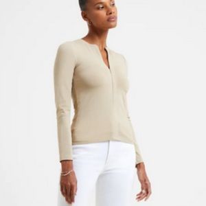NEW French Connection Rallie Zip Top Size: S